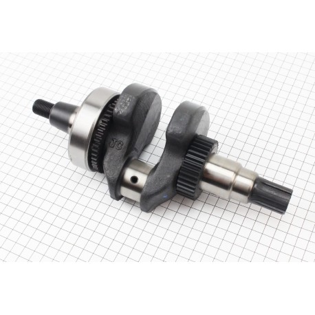 Колінвал 178F (Dшийки-36мм, H-102,4мм) під шліць+шестірні+підшипник, запресований Китай