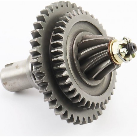 Шестерня КПП вторичного вала Z-38x39, D-25мм+вал+шестерня в сборе Китай
