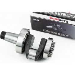 Колінвал R180NM +підшипники+шестерня, запресований, з канавкою під ст. кільце KAMBERG