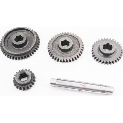КПП-Вал шлицевой L-150мм+шестерня Z-20+шестерня Z-31+шестерня Z-38+шестерня Z-43, к-кт 5шт 101-2 Китай