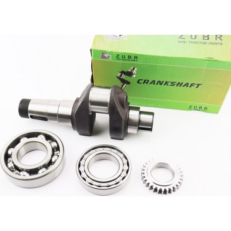 Коленвал R185N/R190N (Dболта-М12x1,5, Dшейки-52мм, H-105мм)+подшипники+шестерня Viper