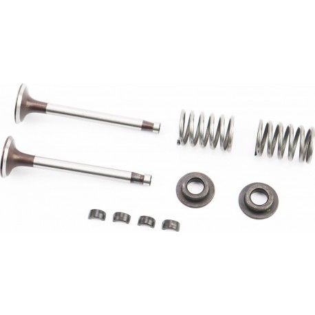 Клапана впускной, выпускной к-кт 2шт+пружина-2шт+тарелка-2шт+сухарь-4шт Китай