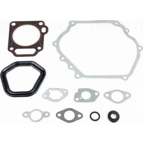 Прокладки двигуна 177F-77мм, к-кт 10 деталей, (пароніт, гума, червона нитка) Китай