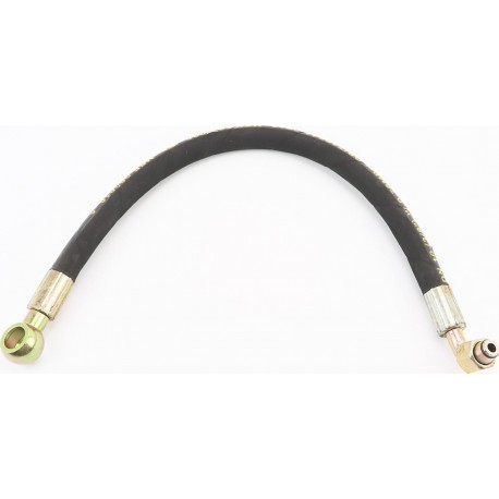 Шланг гідравлічний (L-55см, фітінг1 під болт D-18мм, фітінг2 90град, гайка М18) Китай