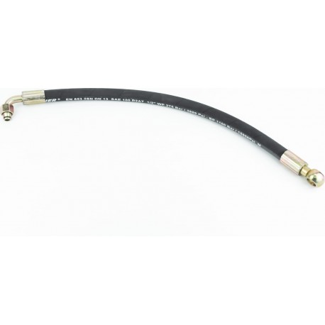 Шланг гидравлический (L-63см, фитинг1 под болт, D-18мм, фитинг2 90град, гайка М18) Китай