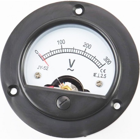 Вольтметр 0-300V (круглий D-52мм) 2-6кВт Китай