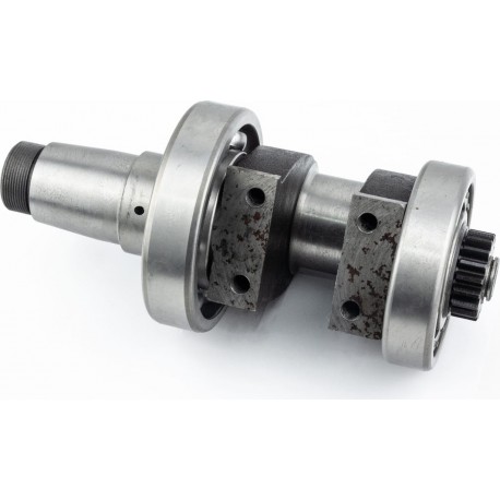 Коленвал ZH1125 (Dцапфы-75мм, Dшейки-70мм, Dцапфы-65мм)+подшипники+шестерня, запрессованный TATA