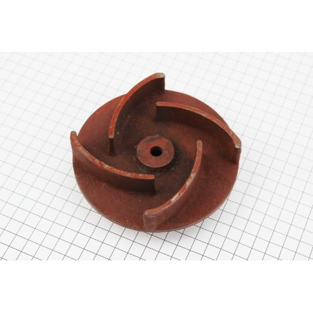 Робоче колесо (крильчатка) D-123мм, під вал d-20мм, 4 лопаті, чавун Китай