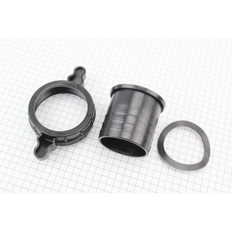 Переходник мотопомпы с фланца на шланг, пластмасса к-кт 3шт, 3" (74мм) Китай