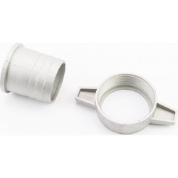 Перехідник мотопомпи з фланця на шланг, алюміній к-кт 2шт, 2" (50мм) Китай