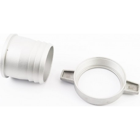 Переходник мотопомпы с фланца на шланг, алюминий к-кт 2шт, 3" (74мм) Китай