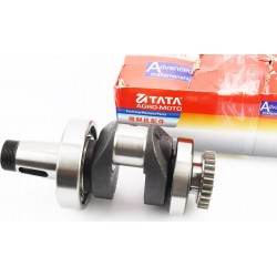 Колінвал R195NM (Dболта-М12x1,5, Dшейки-52мм, H-112мм) +підшипники+шестерня, запресований TATA