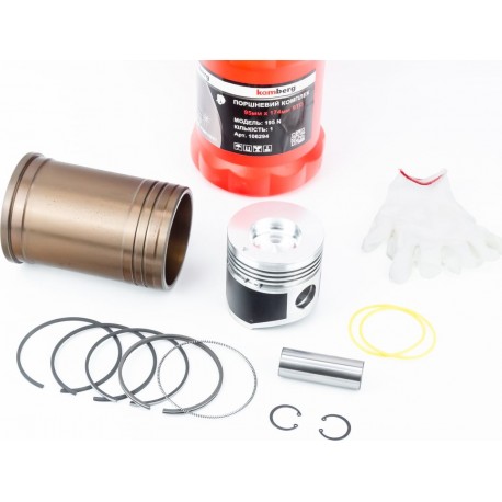 Поршневая R190N к-кт, поршень 95мм STD (форкамера "Конус", тефлоновое покрытие)+гильза+манжеты KAMBERG