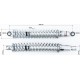 Амортизатор задний 345мм, D-50мм (втулка 12мм / втулка 12мм) регулир., хром к-кт 2шт GO!