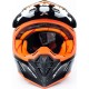 Шлем кроссовый X CROSS (стандарт DOT/ECE) М (57-58см), чёрно-оранжевый AXOR