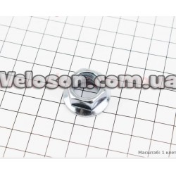 Гайка колеса BMX M14, хром Китай