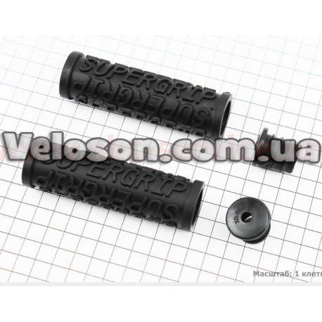 Ручки руля 100мм под грипшифт, черные PVC-111B FB ONE