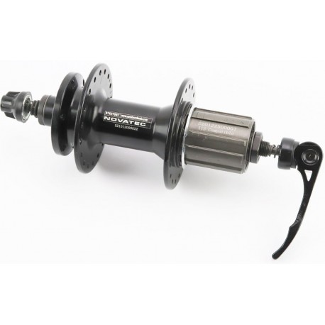 Втулка задня MTB алюмінієва 14Gx36H під касету 8-10зв, Disk-brake, 2 пром-підшипники 6000 2RS, кріпл. ексцентрик, чорна D762TSBT