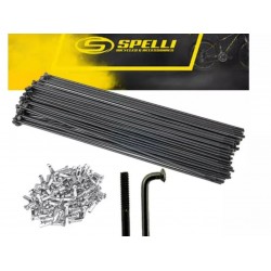 Спицы велосипедные Spelli SLE BLK-288 черная 100 шт с ниппелем