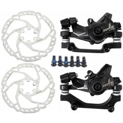 Дискові гальма для велосипеда Shunfeng SF-M350+RT525 комплект на 2 колеса, ротори 160 мм