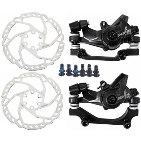 Дисковые тормоза Shunfeng задние+передние SF-M350+RT525 с ротором 160 мм