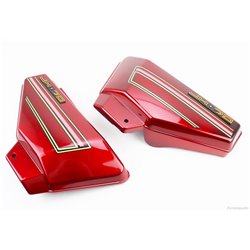 Пластик-крышка бардачка, левая, правая к-кт, красный Китай