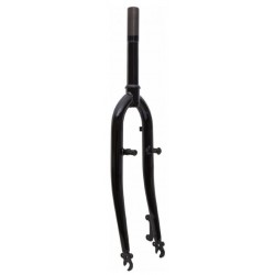 Вилка 26" ригидная стальная 1-1/8 шток 190 резьбовой disc/v-br черный