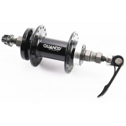 Втулка задня MTB алюмінієва 14Gx32H під вільнобіг, Disk-brake, кріпл. ексцентрик, чорна KT-TD7R QUANDO