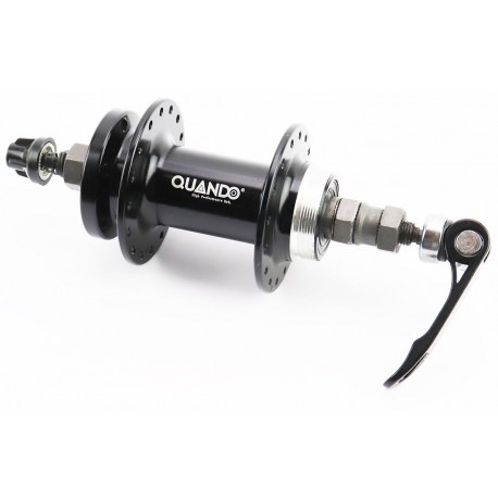 Втулка задня MTB алюмінієва 14Gx32H під вільнобіг, Disk-brake, кріпл. ексцентрик, чорна KT-TD7R QUANDO