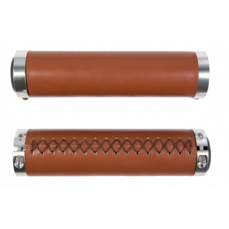 Грипсы 130мм BC-GR6453 коричневый с хром. алюм. замками