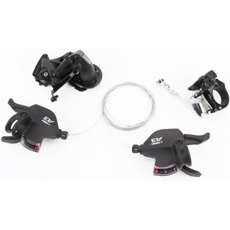 Комплект перемикання (групсет) 3x8 швидкостей, чорні A3 L-TWOO