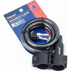 Замок противоугонный тросовый 1000х12мм под ключ, крепл. за трубу сидения, TY505 Tonyon