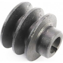 Шкив под коленвал, d-19мм (D-55мм, 2-х ручейковый, два паза под ремень SPА, металл) 168F/170F Китай