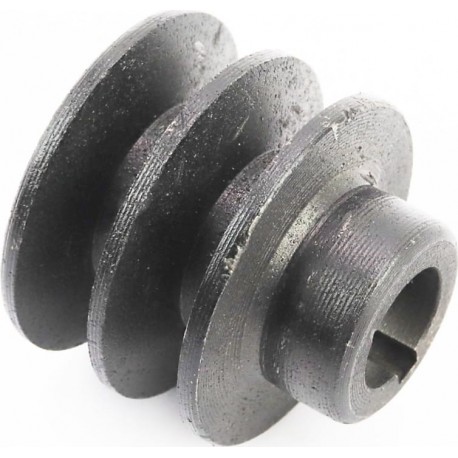 Шкив под коленвал, d-19мм (D-55мм, 2-х ручейковый, два паза под ремень SPА, металл) 168F/170F Китай