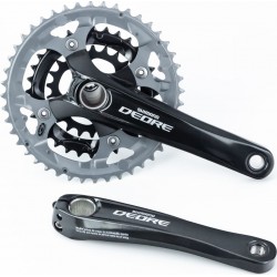 Шатуны "Hollowtech II" 170мм, 44.32.22T MTB, интегрированная ось 24мм, алюминиевые, чёрные DEORE FC-M591 SHIMANO