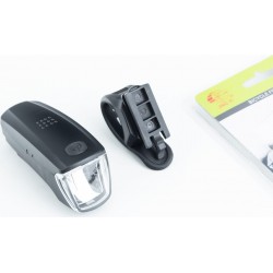 Фонарь передний 1 диод 60 lumen, под батарейки AAAх3, чёрный JY-286-5 JING YI