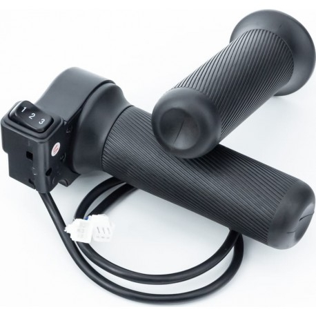 Ручка газу (акселератор)+грипси, чорні E-BIKE CR-1/CR-2 Китай