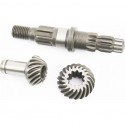 Вал редуктора нижнього + шестерня 2шт 9T, к-кт 3шт Китай