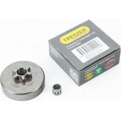 Тарелка сцепления "звезда" 3/8-6 + подшипник Partner-350/351/352/371/372 TRESZER