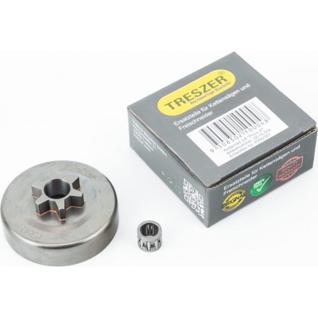 Тарілка зчеплення "зірка" 3/8-6 + підшипник Partner-350/351/352/371/372, Husqvarna-235/236/240, TRESZER