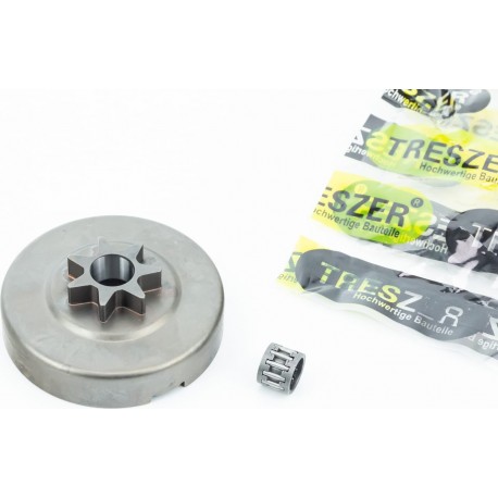 Тарелка сцепления "звезда" 3/8-7 Husqvarna-365/371/372, JONSERED-CS2165/2171/2172 + подшипник TRESZER