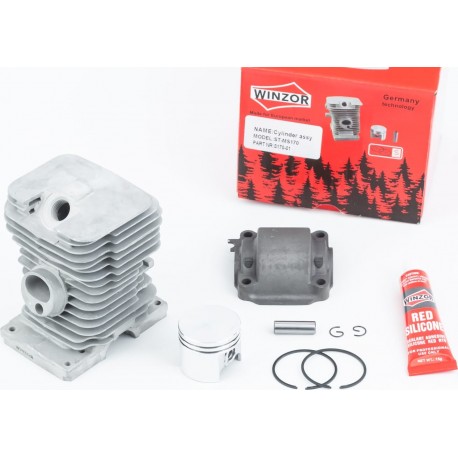 Циліндр, к-кт (цпг) MS-170 37мм (палець 8мм), сірий + піддон + герметик WINZOR