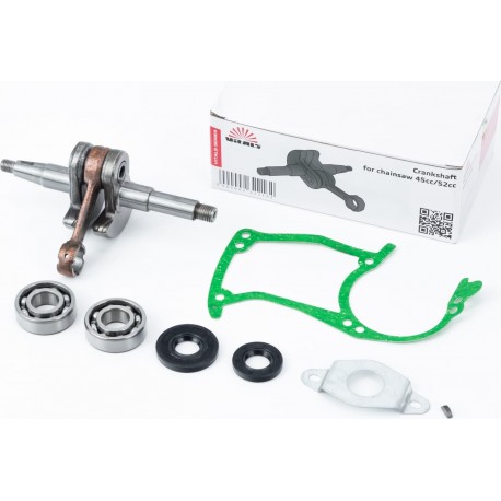 Коленвал 4500/5200, шатун жёлтый + подшипники 6202-2шт + сальники (15x35x4,5 + 15x28x4,5) + прокладка  VITALS