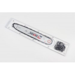 Шина 14"-1,3мм 3/8" 50зв L-39см + цепь 3/8"-1,3мм-50зв. квад. зуб-2шт, на блистере RORX