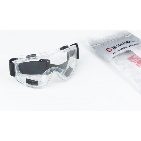 Окуляри захисні, матеріал лінзи-полікарбонат PC, прозорі (SP-0078) INTERTOOL