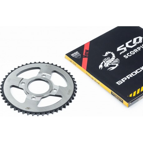 Зірка задня WY125-428-50Т-d-58/ 4отв.*90мм "гартована" (ZS125J спиці) Scorpion