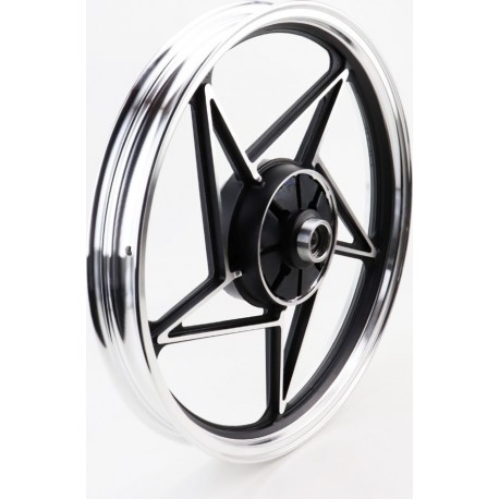 Диск колёсный задний литой 18x1,85 "под резинки" Viper-125J, чёрный (ось 15мм) Китай