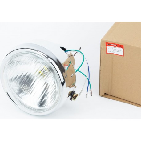 Фара передняя, хром ALPHA круглая, D-150мм GX-Viper