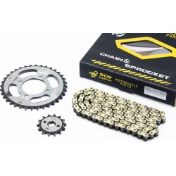 Звезды, цепь к-кт JH-428H-116L+36T+14T "калёная", цепь GOLD (в коробке) Scorpion