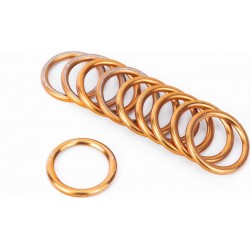 Прокладка глушителя круглая (под гол. цилиндра) "медная" 25x32,5мм, к-кт 10шт Китай